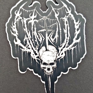 GetnSkulld blackest black death metal logo, death metal sticker, skull sticker, art sticker, evil sticker