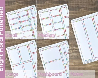 Blank Boxes - Bright Floral Patterned