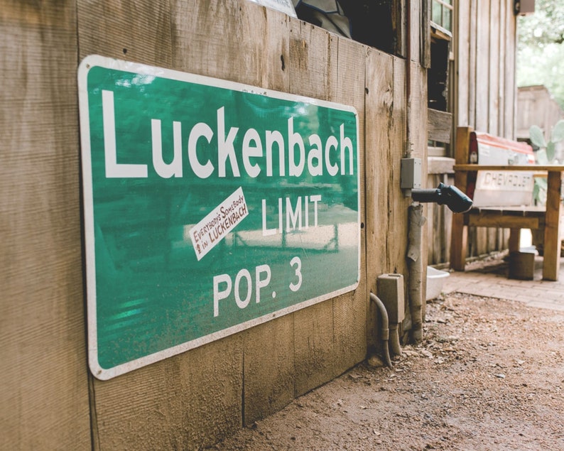 Luckenbach Sign PDF Digital File Etsy