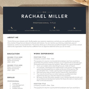 Executive Resume Template for Word: ATS-Friendly, Clean Design (Instant Download)