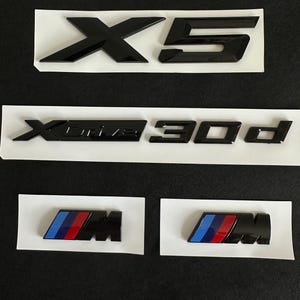 Paquete completo de insignias X5 Xdrive 30d en negro brillante para BMW X5 G05, regalo personalizado