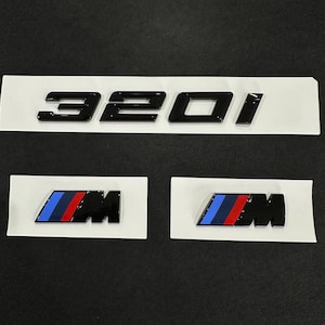 Gloss Black BMW 320i 330i M sport Full Badges Package For BMW 3 series