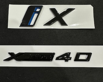 Gloss Black iX xdrive 40 xdrive50 sport Full Badges Package For BMW iX I20 Custom Gift