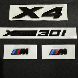 Gloss Black X4 Xdrive 30i & 30i M sport Full Badges Package For BMW X4 G02