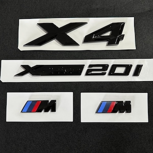 Gloss Black X4 Xdrive 20i & 20i M sport Full Badges Package For BMW X4 G02