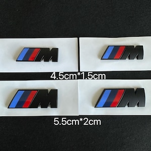Matte Black Replacement 2 sides fender M SPORT LOGO  Emblem Logo  3D Badge Fits BMW