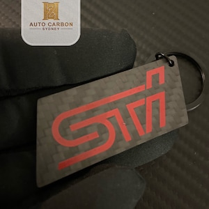 On special！Genuine Carbon Fiber Keyring Keychain For Subaru STI Models Custom Gift