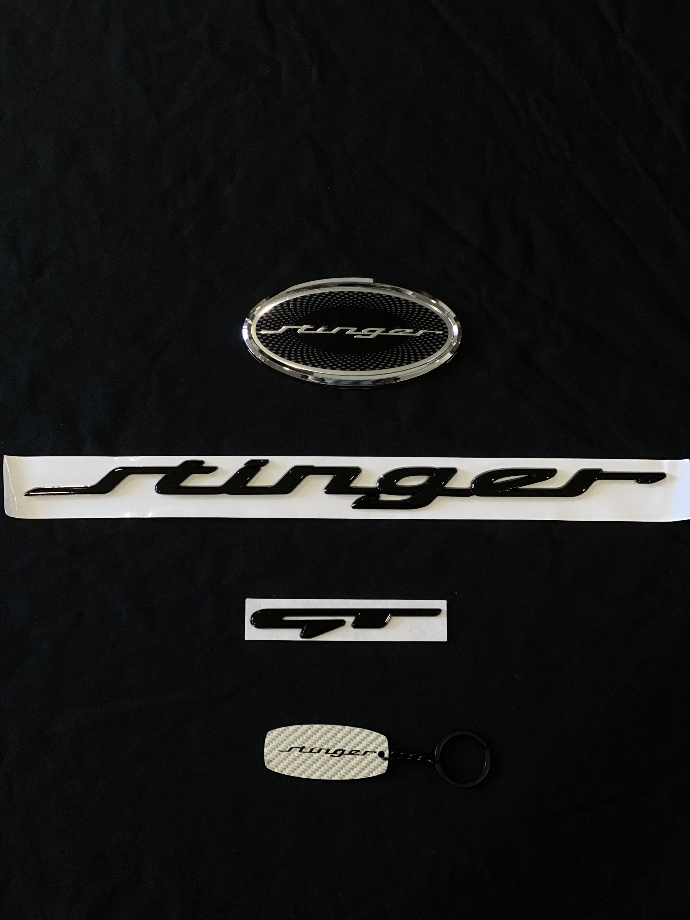 Kia Stinger Emblem Full Car Badges Gloss Black Package 2 Etsy Australia