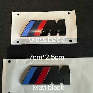 Gloss Black/Matt Black  Replacement M Sport LOGO Back Emblem Logo Bonnet Hood Trunk Rear Boot 3D Badge Fits BMW m sport (come with only 1)