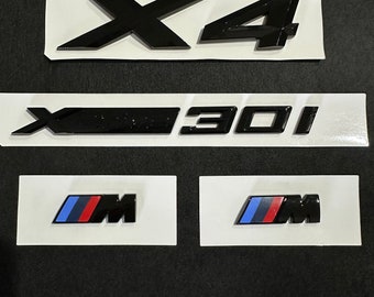 Gloss Black X4 Xdrive 30i & 30i M sport Full Badges Package For BMW X4 G02 Custom Gift