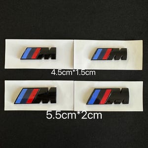Gloss Black Replacement 2 sides fender M SPORT LOGO  Emblem Logo  3D Badge Fits BMW