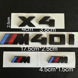 BMW Matt Black X4 M40i Full Badges Package For BMW X4 G02 Custom Gift