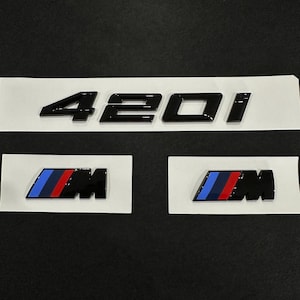 Gloss Black BMW 420i 430i M sport Full Badges Package For BMW 4 series