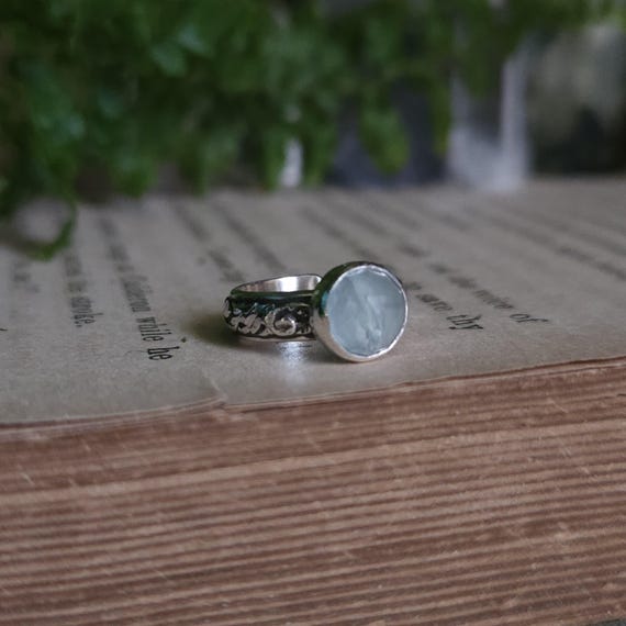 Aquamarine Ear Cuff | Sterling Silver | Artisan Handcrafted | No Piercing Necessary