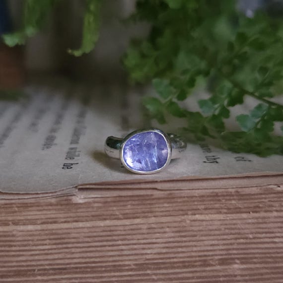 Tanzanite Ear Cuff | Sterling Silver | Artisan Handcrafted | No Piercing Necessary