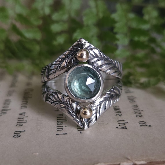 Mint Kyanite Ring | Size 6.5 | Sterling Silver | Artisan Handcrafted | Fantasy Jewelry |