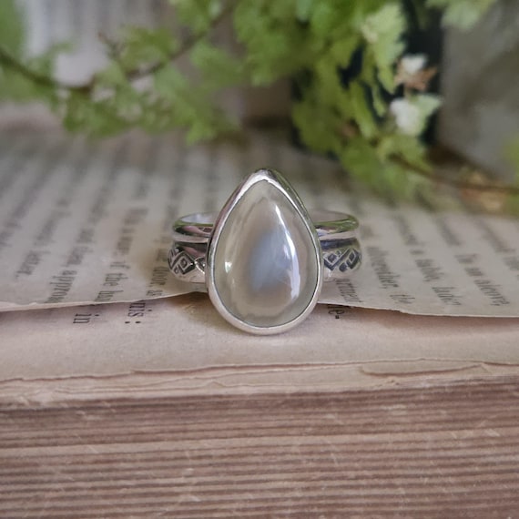 Imperial Jasper Stacker Ring | Size 6 | Sterling Silver | Artisan Handcrafted Jewelry | Fantasy Jewelry | Whimsical Jewelry