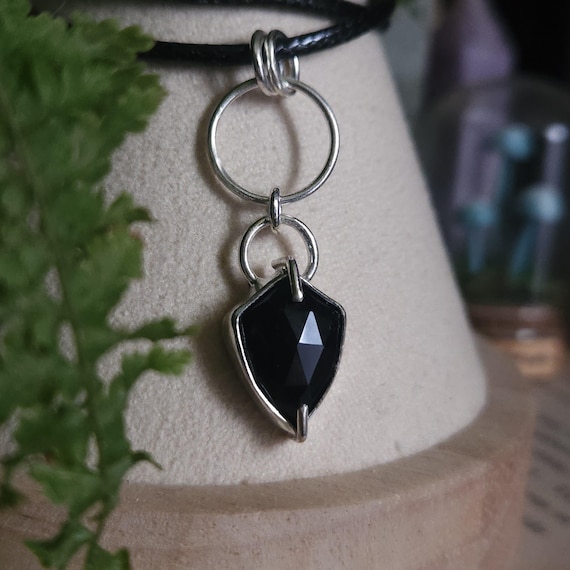 Black Onyx Pendant | Sterling Silver | Artisan Handcrafted | Fantasy Jewelry |