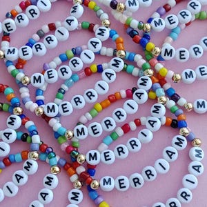 Personalized Beaded Name Bracelets - Customizable Bulk Orders for Corporate Gifts, Events, Weddings