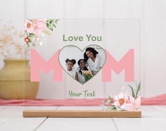 Personalized Gifts for Mom, Mothers Day Gift From Daughter, Acrylic Plaque, Custom Text for Mother