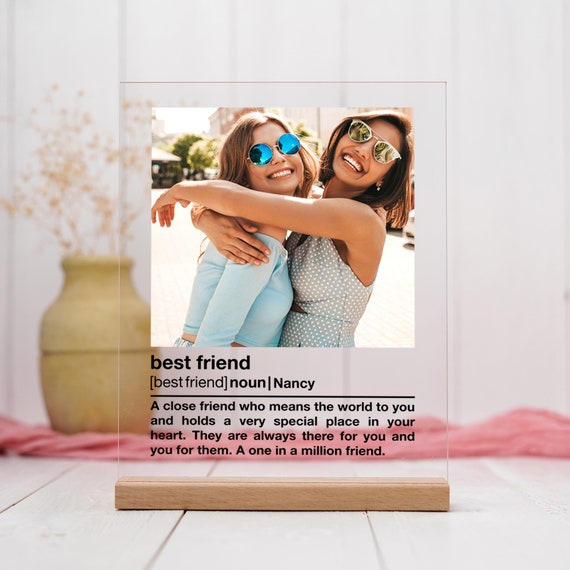 Friendship Bestie Personalized Acrylic Plaque, Personalized Gift