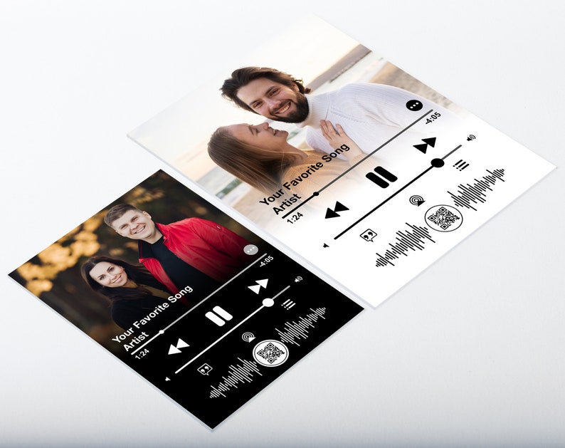 Plaque Apple Music, Cadeau pour couples, Plaque acrylique photo personnalisée, Couverture dalbum de chanson, Code QR de chanson personnalisé, Cadeau personnalisé image 7
