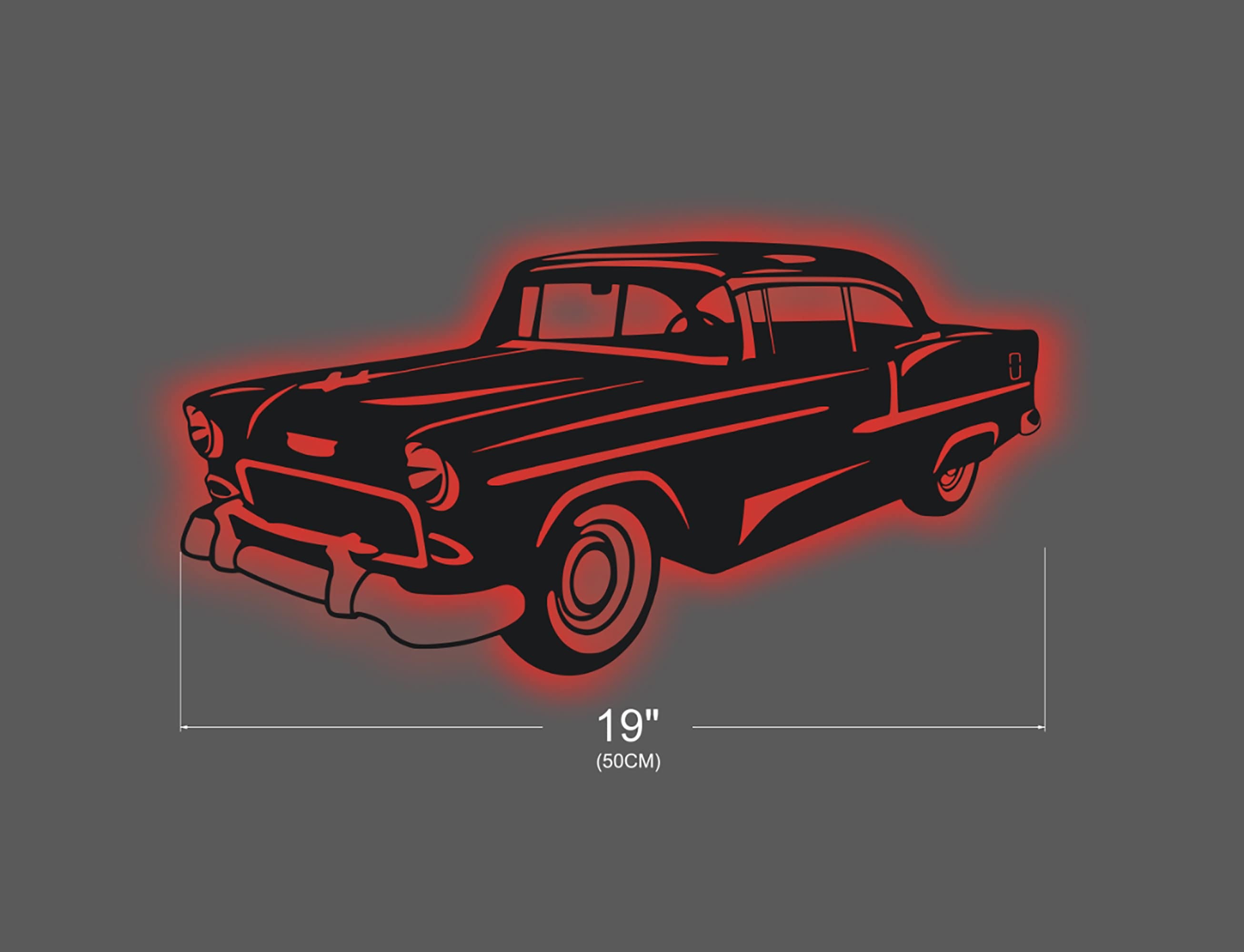 1955 Chevy Led Sign - Red 19 PT54073
