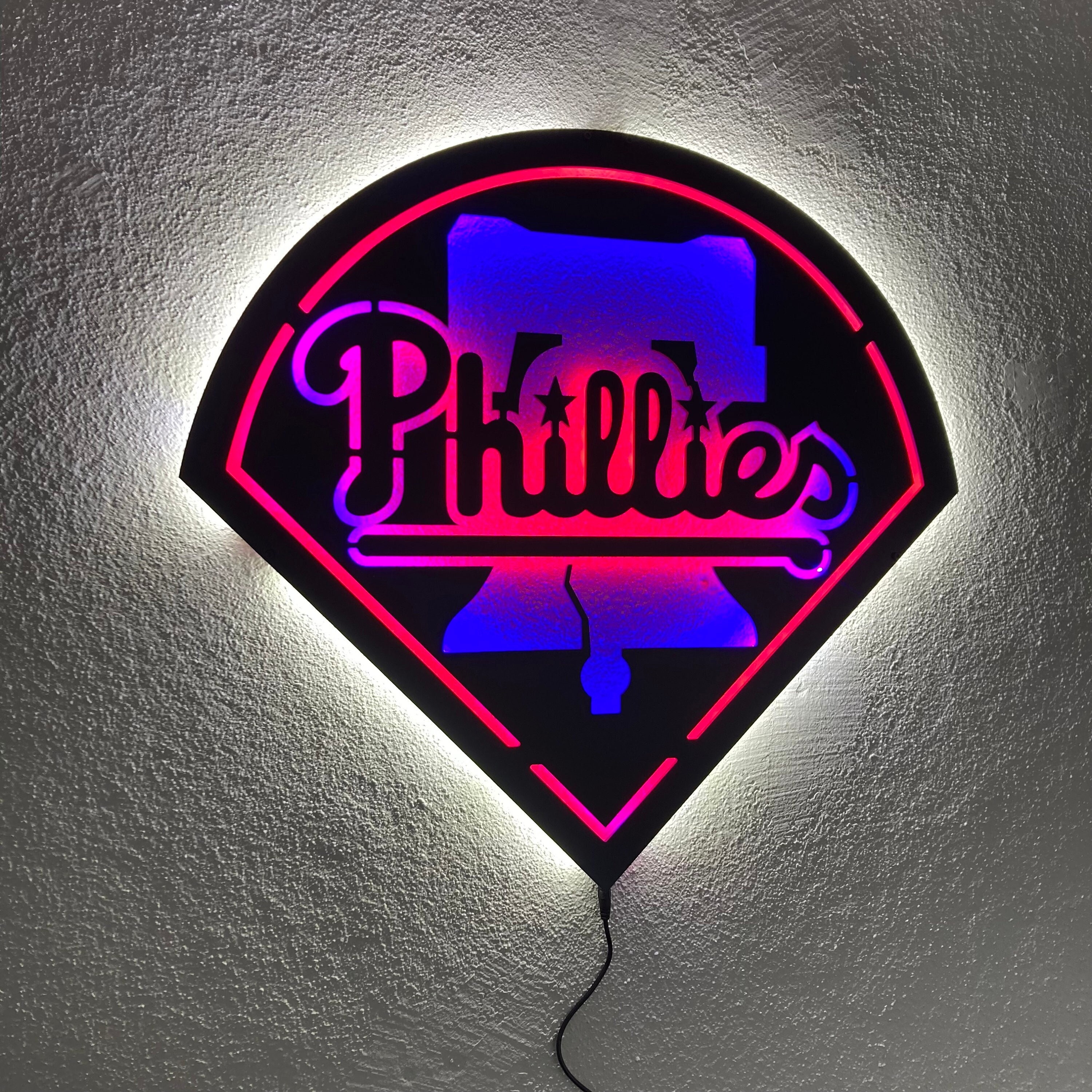 Philadelphia Phillies Led Sign Baseball Sports Fan Lamp Gift For A Philadelphia Phillies Fan Personalized Gift Gift For Boyfriends PT54095