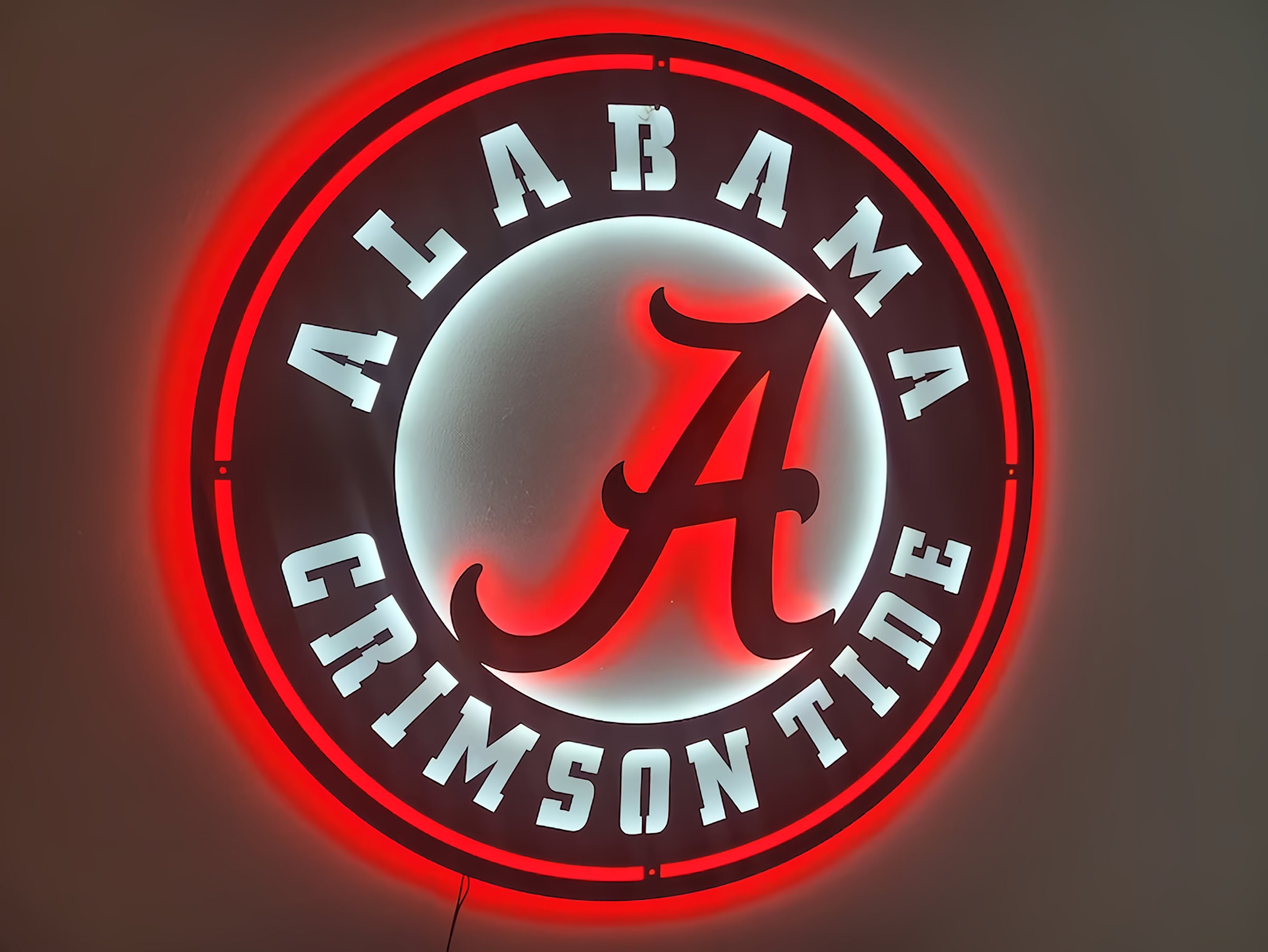 Alabama Crimson Tide Led Lit Wall Sign Alabama Crimson Tide Led Sign Alabama Crimson Tide Wall Decor Led Sign For Wall Nfl PT54080