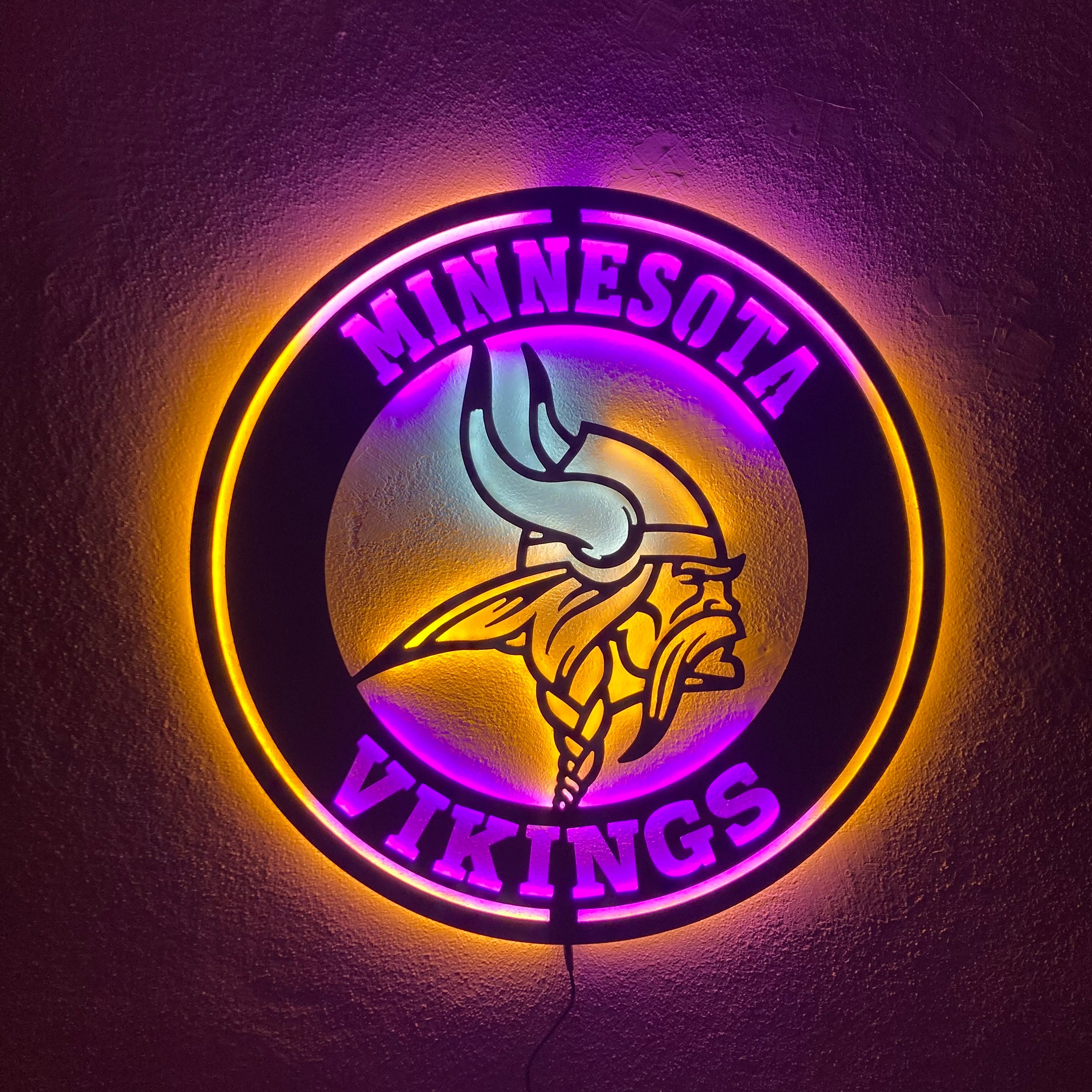 Minnesota Vikings Led Football Sports Fan Lamp Custom Made Night Light Personalized Gift Gift For Boyfriends Birthday Gift PT54057