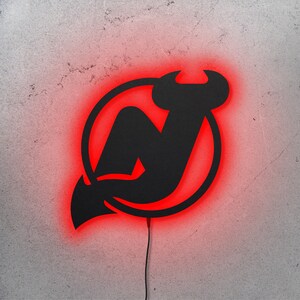 New Jersey Devils 12 Team Color Logo State Sign