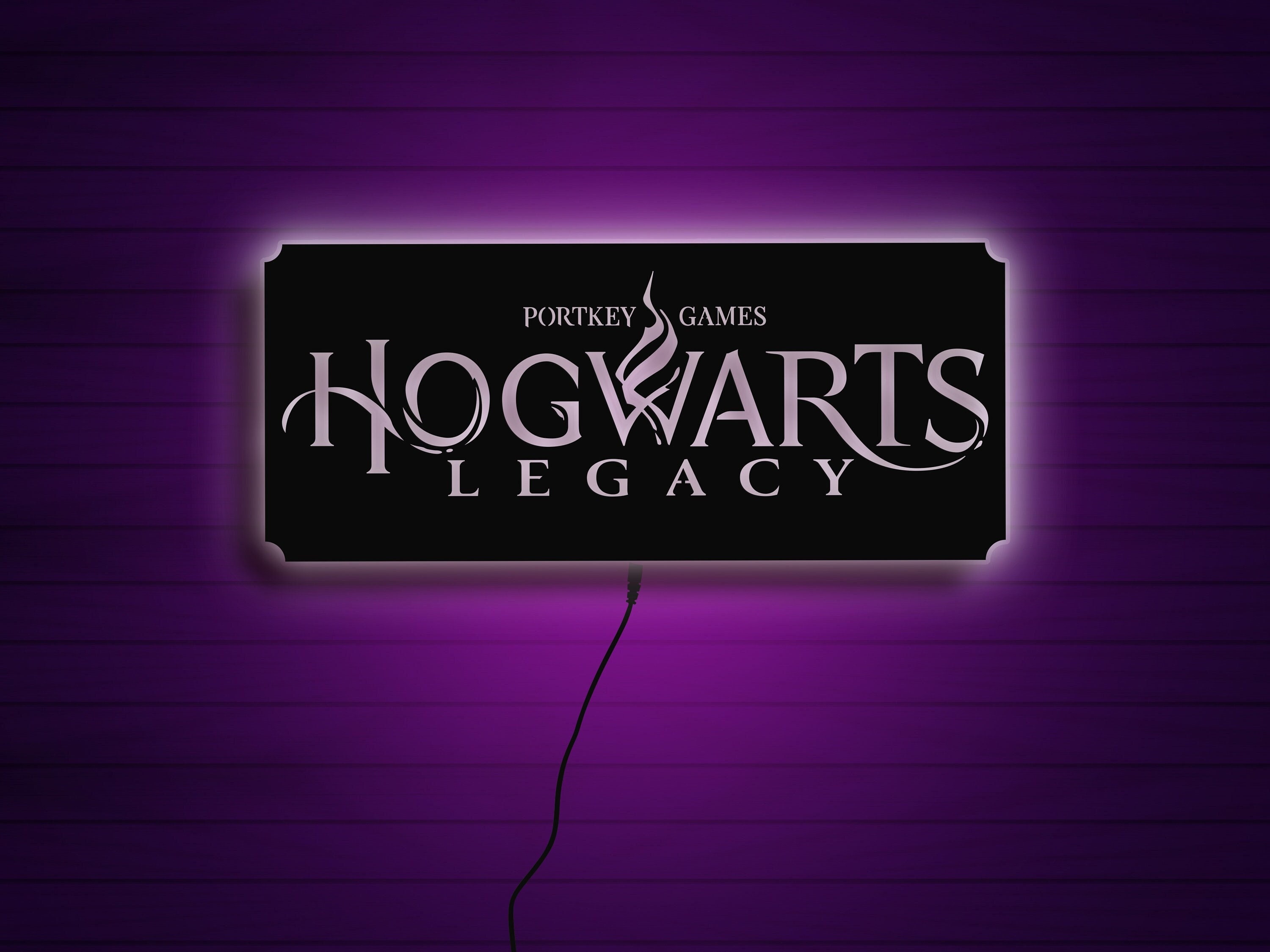 Hogwarts Legacy Led Sign Hogwarts Legacy Metal Wall Decor Led Sign For Wall Hogwarts Legacy Wall Sign Hogwarts Legacy Wall Art PT54132
