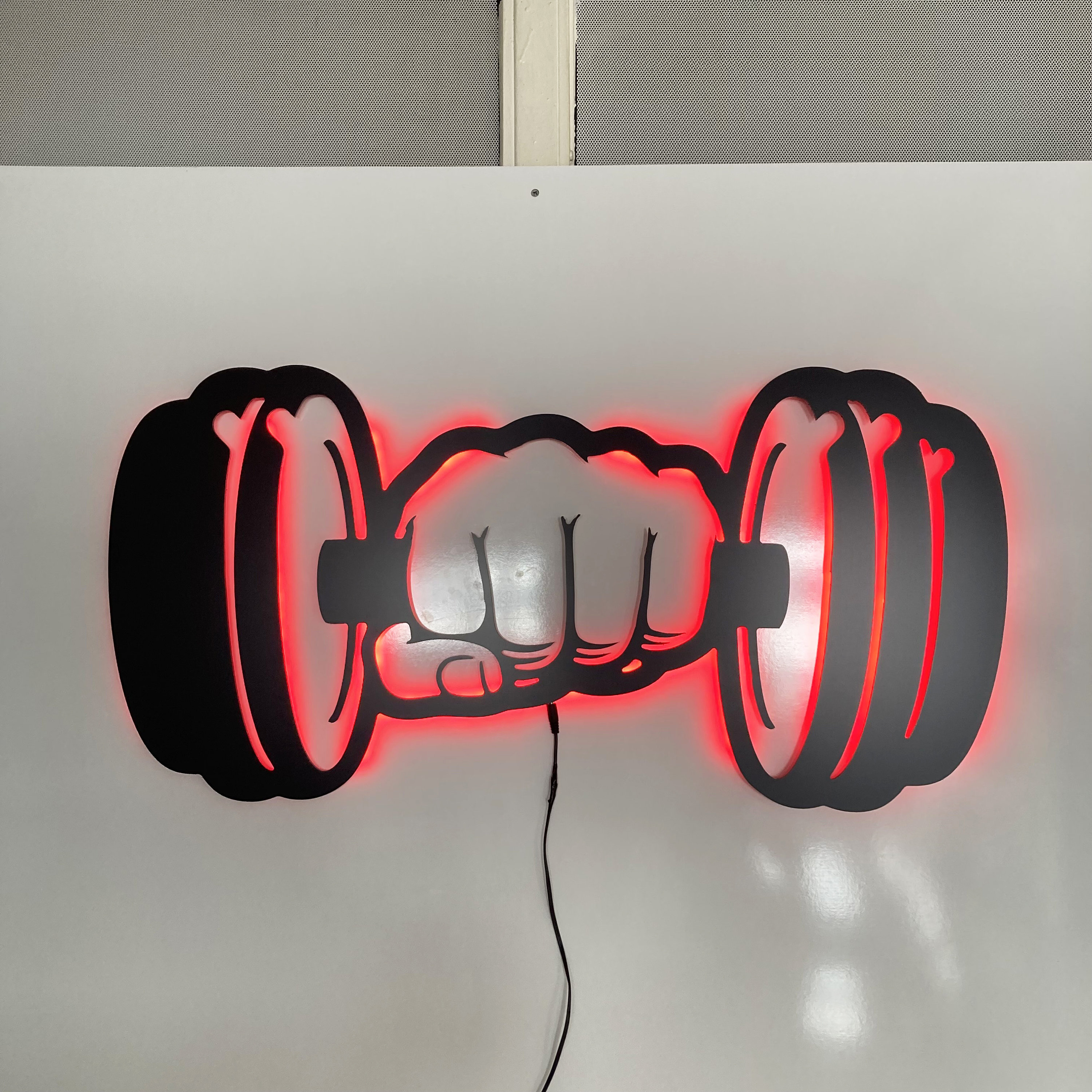 Dumbbell Wall Decor Dumbbell Led Sign Dumbbell Wall Art Wall Decor For The Gym Home Gym Decor Nursery Decor PT54076