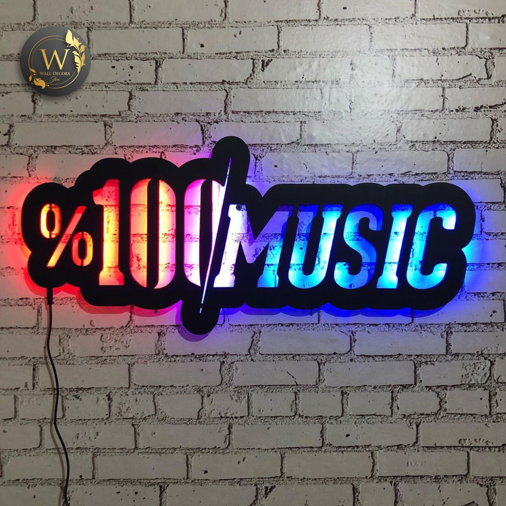 3d Wall Art Music Wall Art Led Wall Sign Music Wall Vinyl Music Gift Led Sign For Wall Wall Sign 3d PT54152