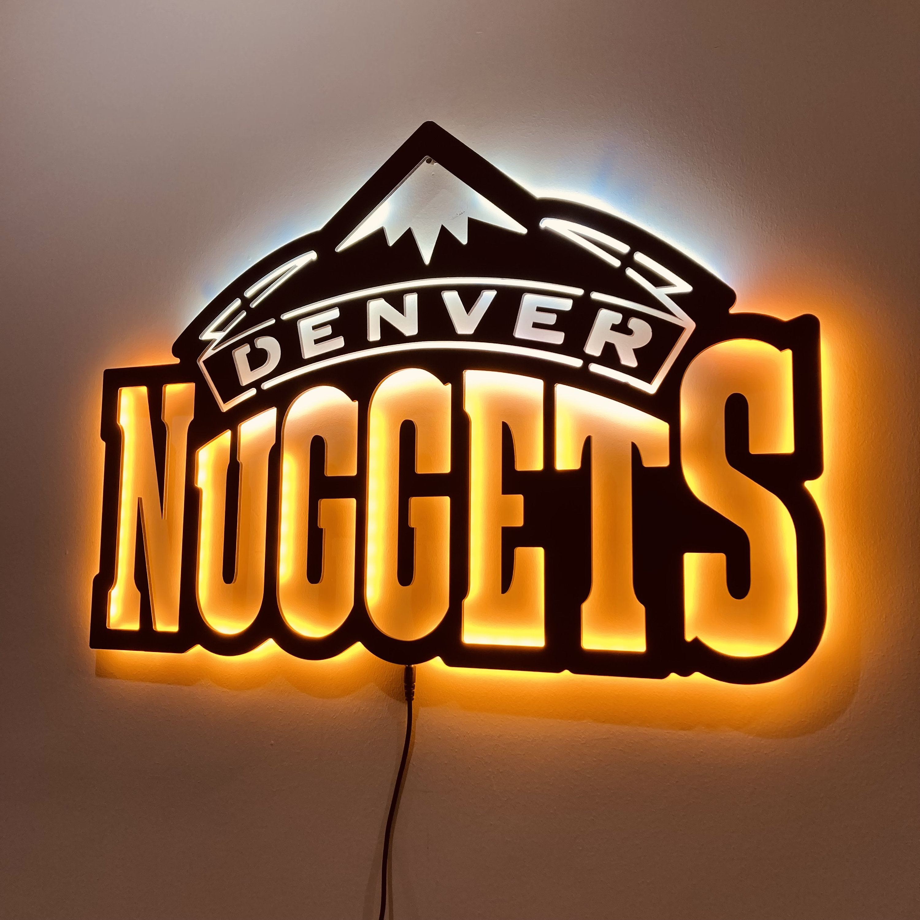 Denver Nuggets Wall Decor Led Sign For Wall Denver Nuggets Led Sign Denver Nuggets Wall Art Led Sign For Wall Nba Wall Decors PT54084
