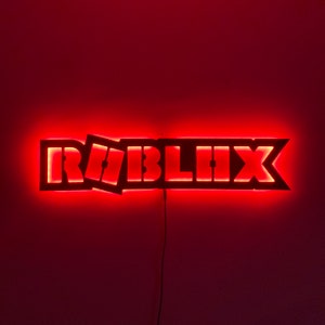 LED Lighted Roblox Inspired Wall Art, Roblox Video Game Art, Game Room ...