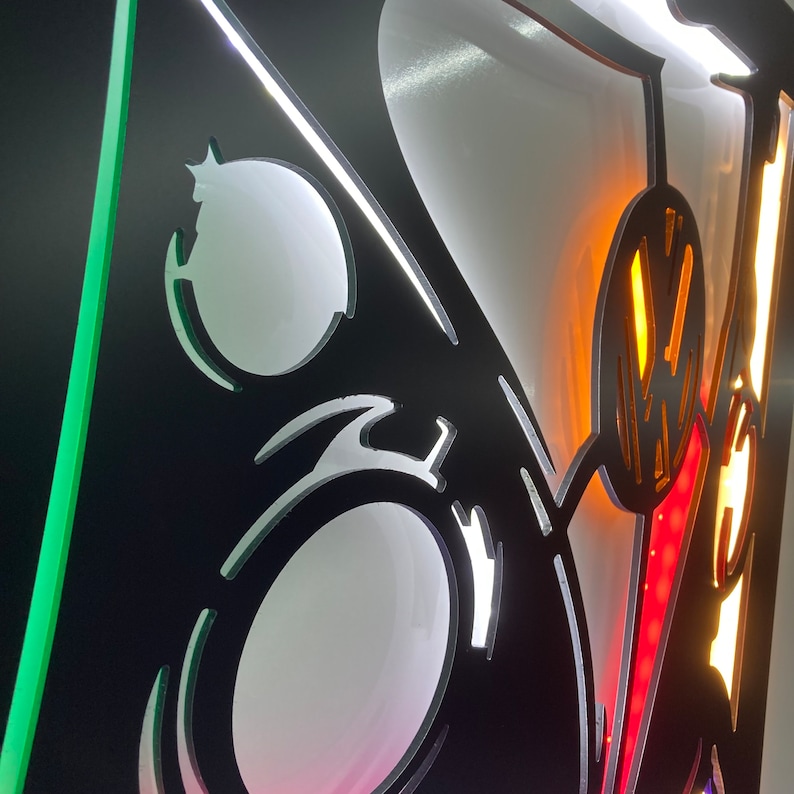 Beetle Car Wall Decor Wall Sign 3d Led Light Wall Decor Etsy