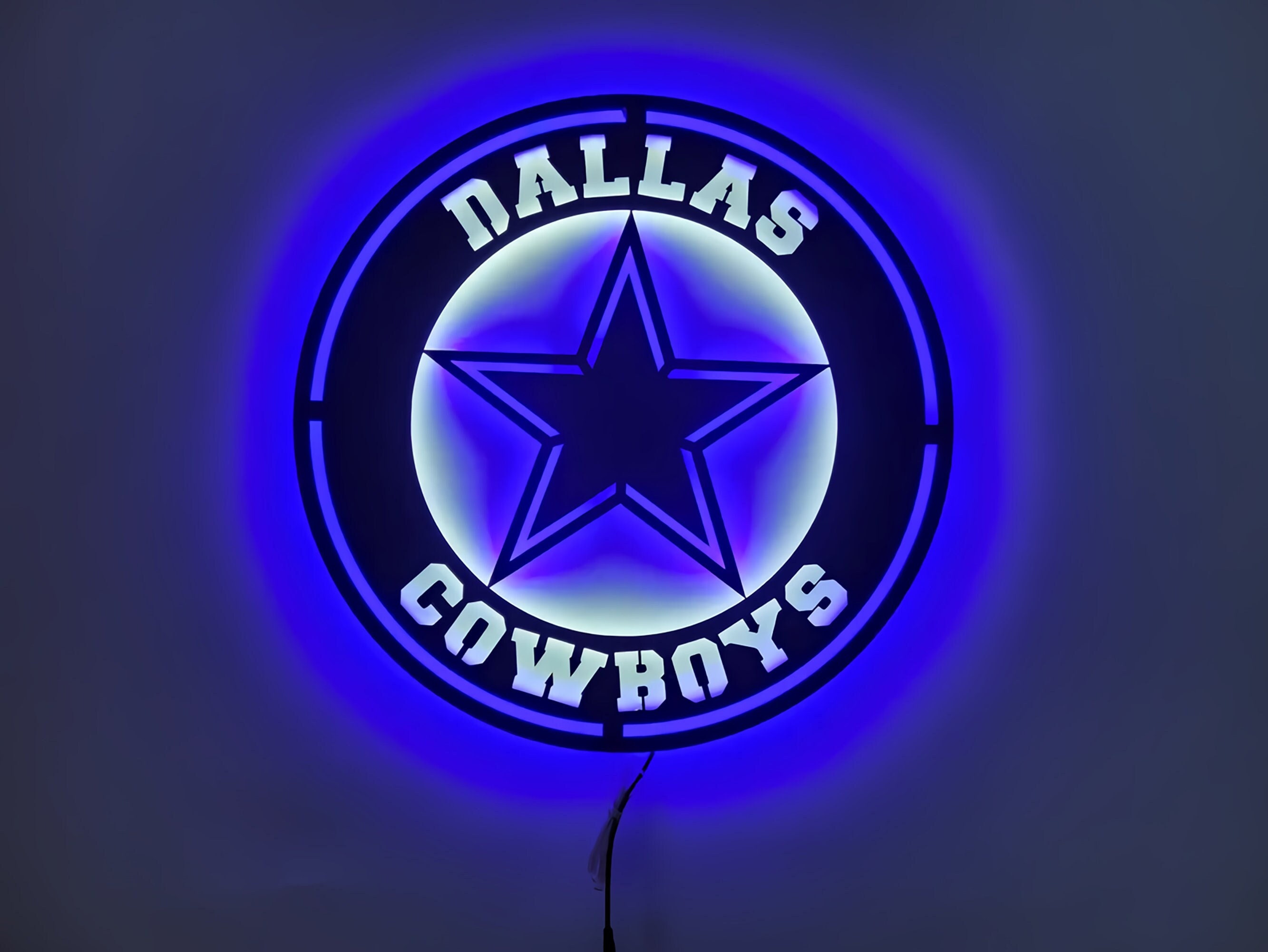 Dallas Cowboys Led Sign Wall Decor Dallas Cowboys Fan Lamp Gift For Dallas Cowboys Fan Personalized Gift Gift For Him Birthday Gift PT54067