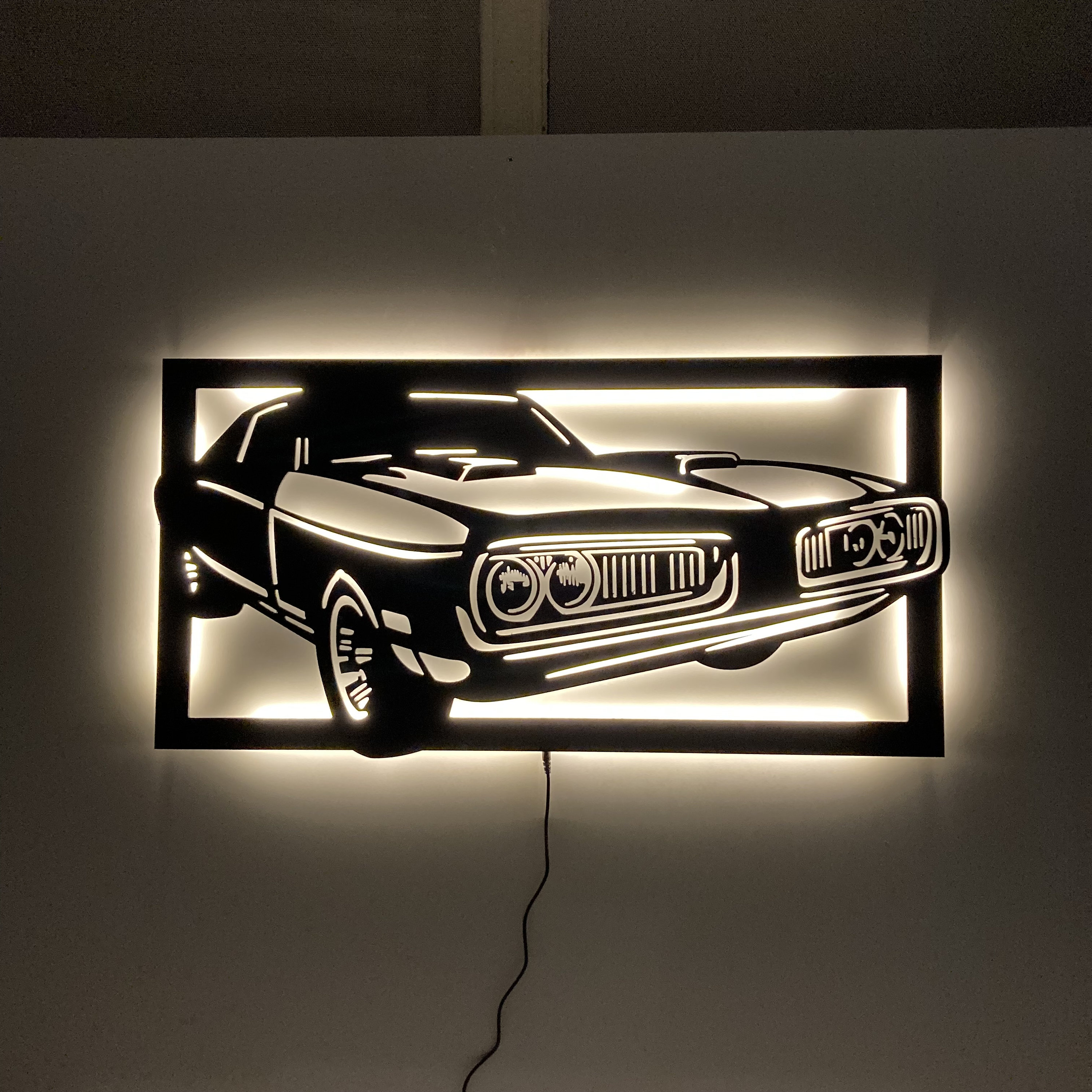 Wall Sign 3d Dodge Charger Wall Decor Led Light Wall Decor Composite Sign With Led Lights Dodge Charger Led Sign Dodge Charger Wall Art PT54138