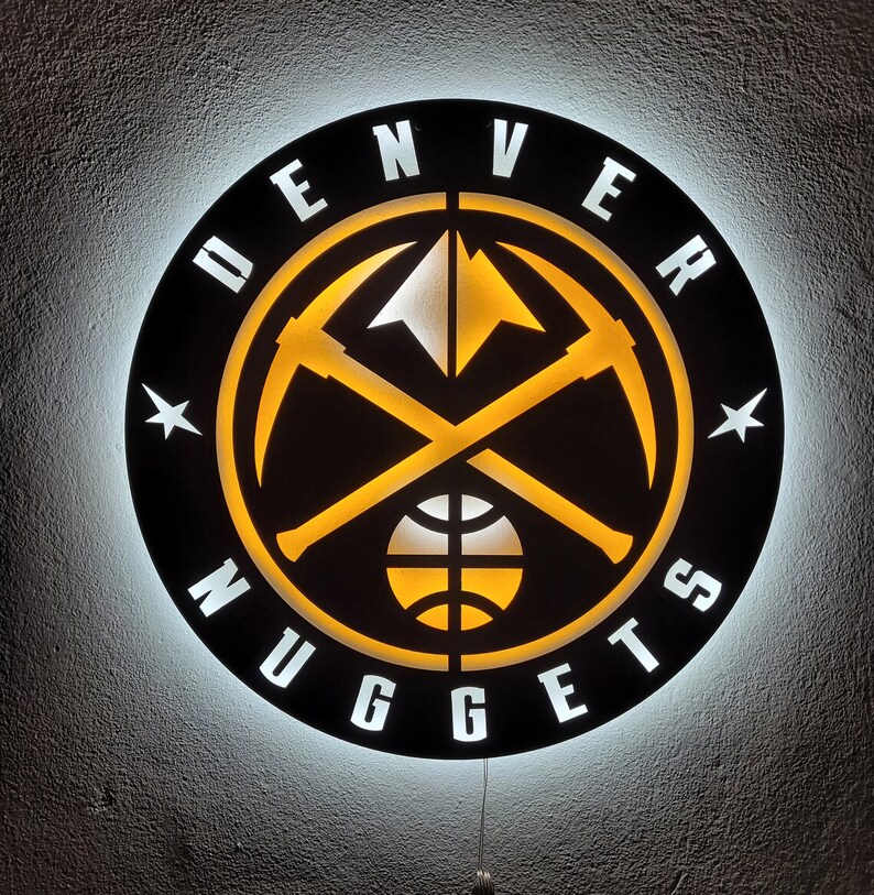 Denver Nuggets Wall Decor Led Sign for Wall Denver Nuggets Etsy
