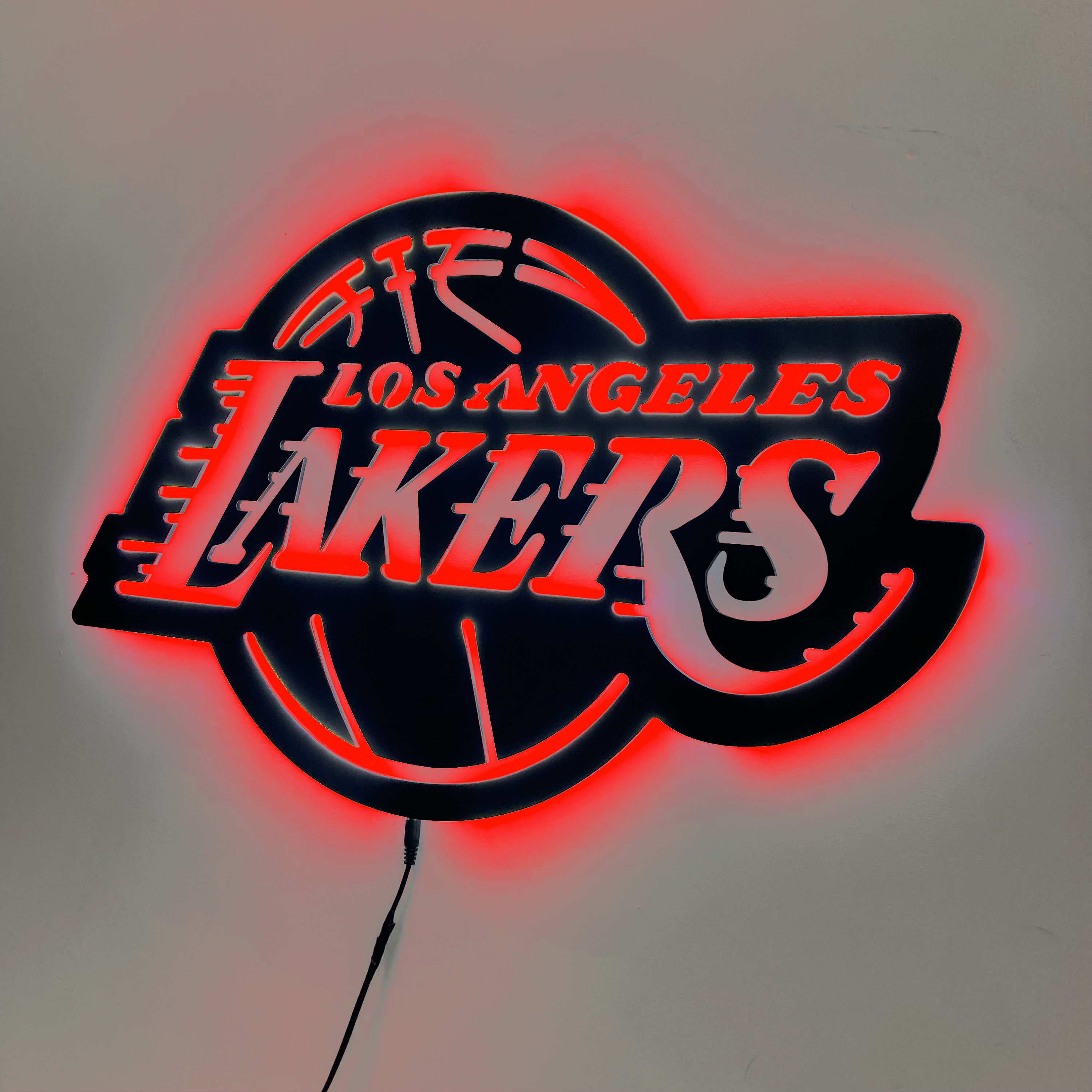 3D engraved custom made acrylic LED Los Angeles Lakers Sign