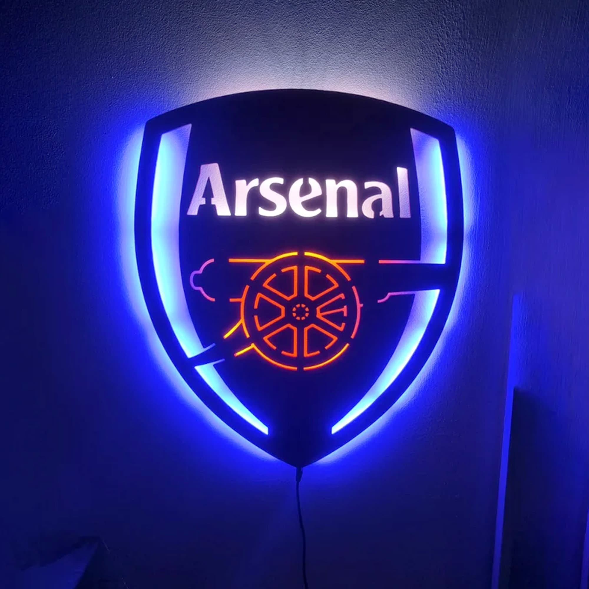 Arsenal Led Lit Wall Sign Arsenal Led Sign Arsenal Wall Decor Led Sign For Wall Gift For An Arsenal Lover PT54091