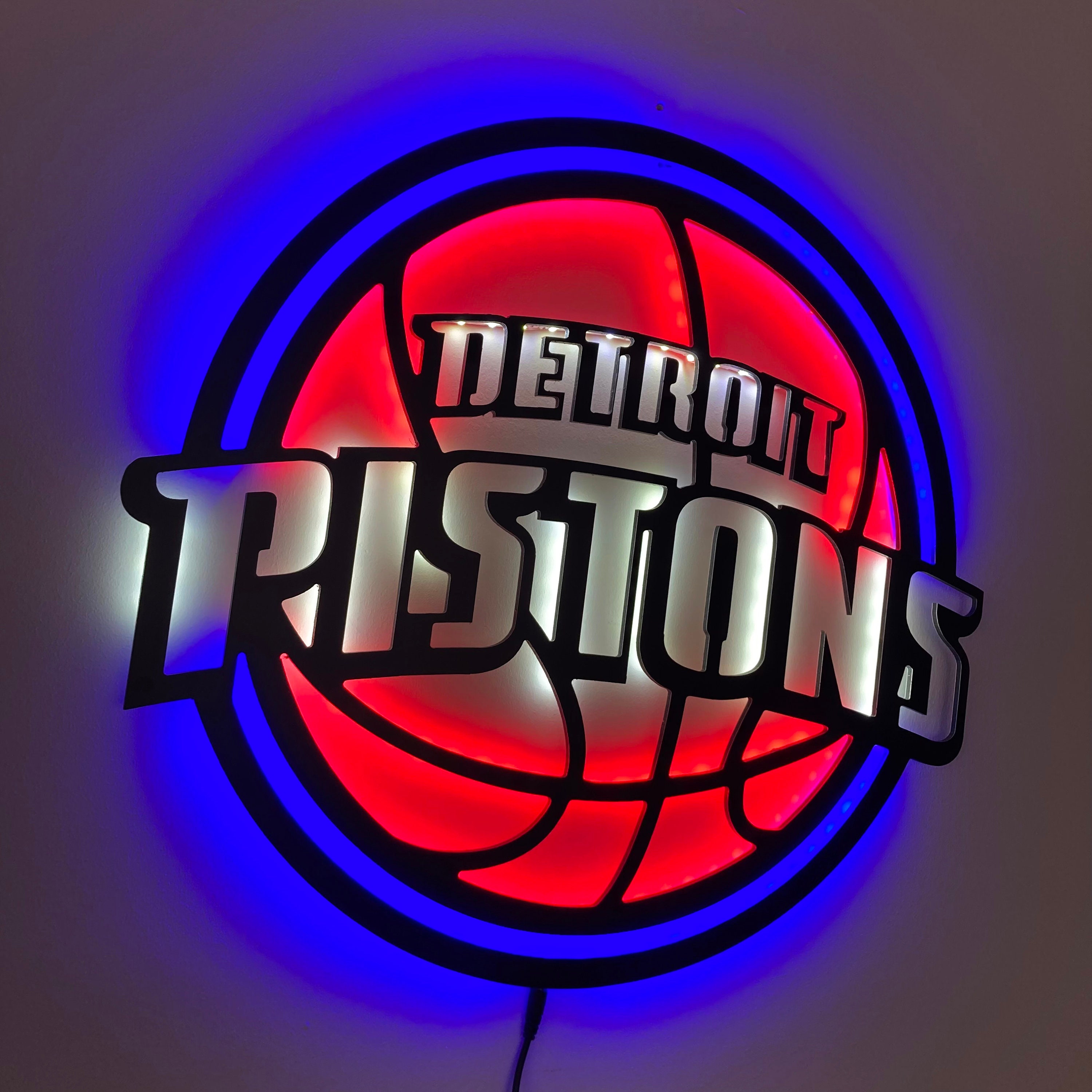 Detroit Pistons Wall Decor Led Sign For Wall Detroit Pistons Led Sign Detroit Pistons Wall Art Led Sign For Wall Nba Wall Decors PT54062