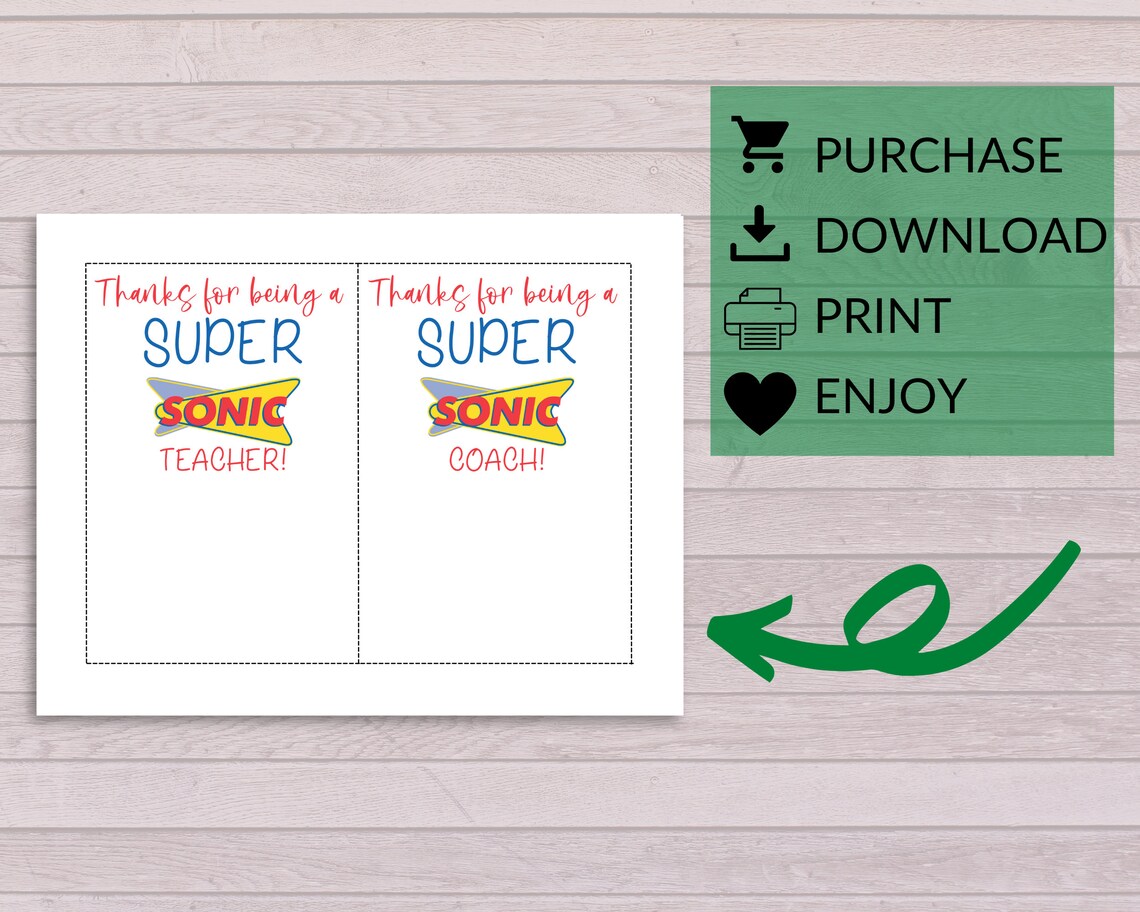 Sonic Teacher Appreciation Card, National Teacher Appreciation, Teacher ...