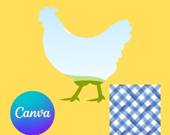 Hen Doodle Design, Hen Canva Frame, SVG Doodle Frame, Hen SVG, Hen svg, Chicken Design, Chicken Art