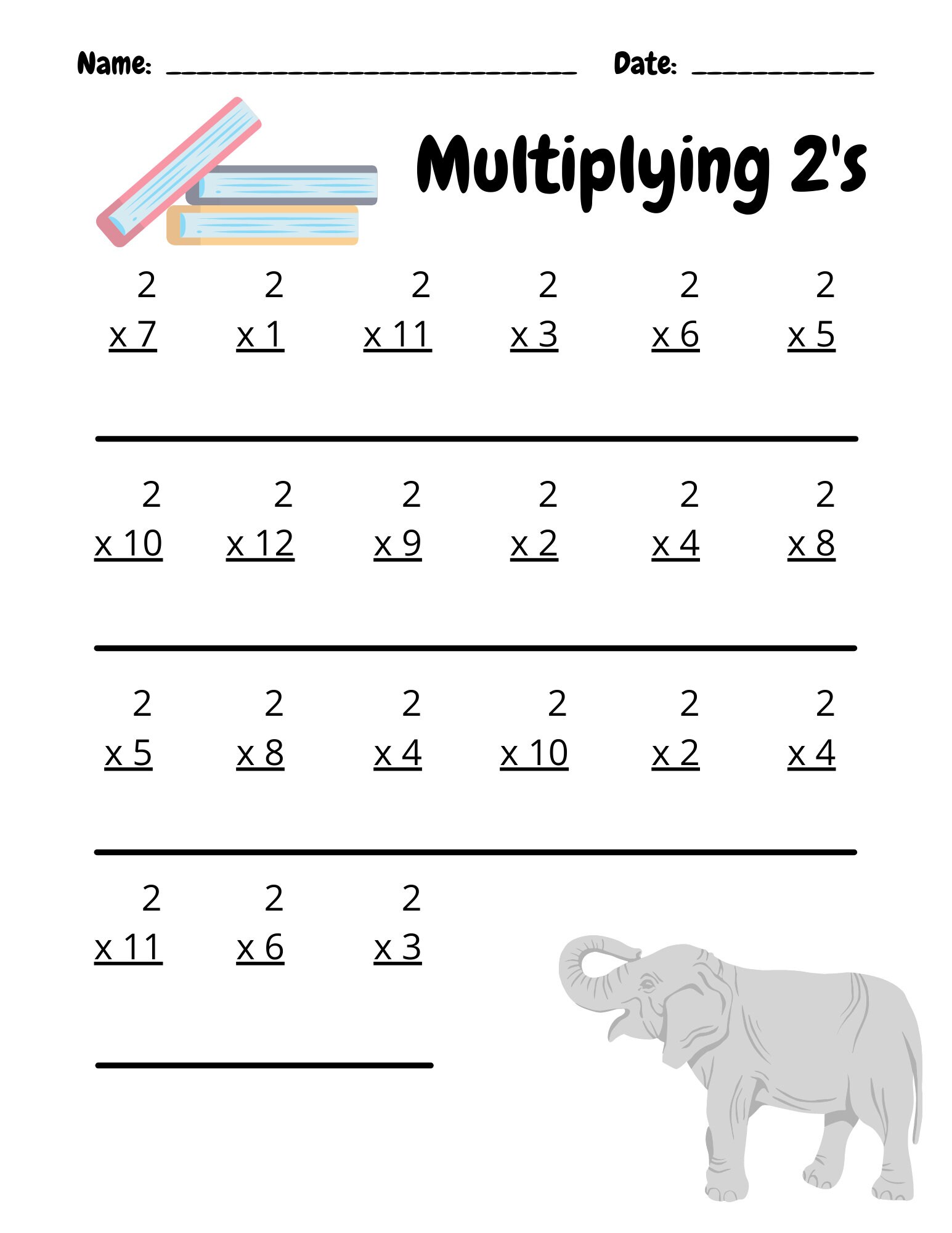 12 elementary multiplication worksheets etsy india