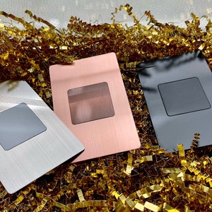 3-Pack Digital Metal Business Cards | Black, Rose Gold & Silver | Premium Stainless Steel | BLANK | NFC