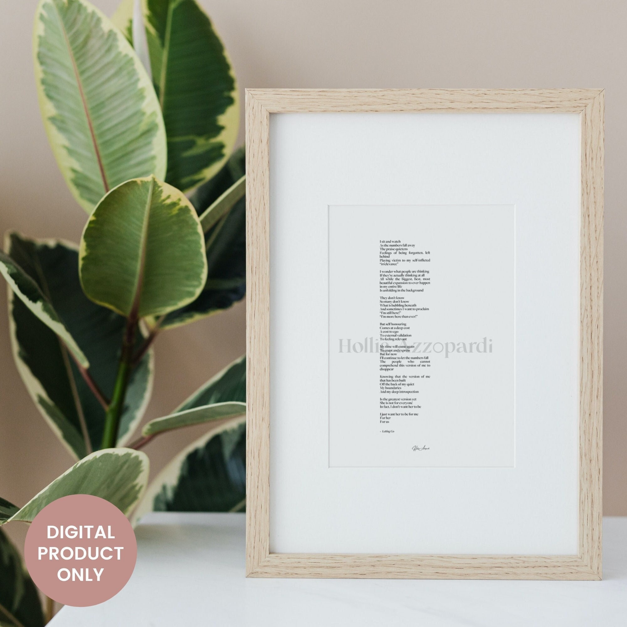Letting Go Poem Digital Download Art Print - Etsy