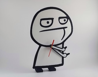Meme Clock “No Time” – Unique Table & Wall Clock – Perfect Gift