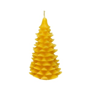 Christmas beeswax candle - Handmade Christmas tree candle made from 100% pure beeswax